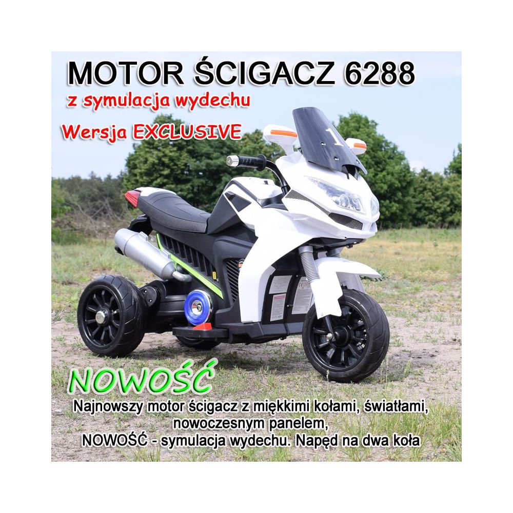 DIDELIS MOTOCIKLAS SU IŠMETIMO GARSO SIMULIACIJA, MINKŠTI RATAI STRONG 2 EXCLUSIVE/6288A