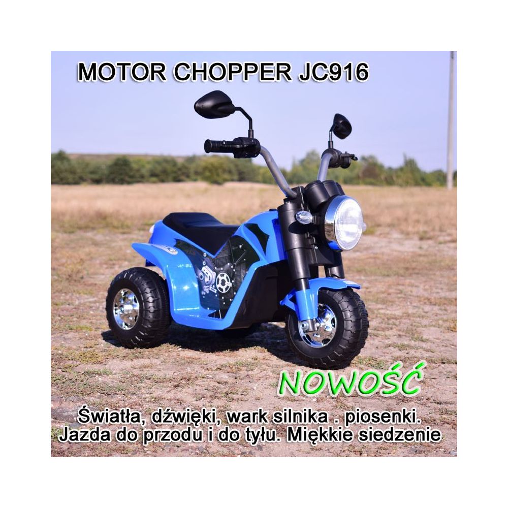 MOTOR CHOPPER – PIRMASIS VAIKO MOTOCIKLAS, MINKŠTA SĖDYNĖ/JC916