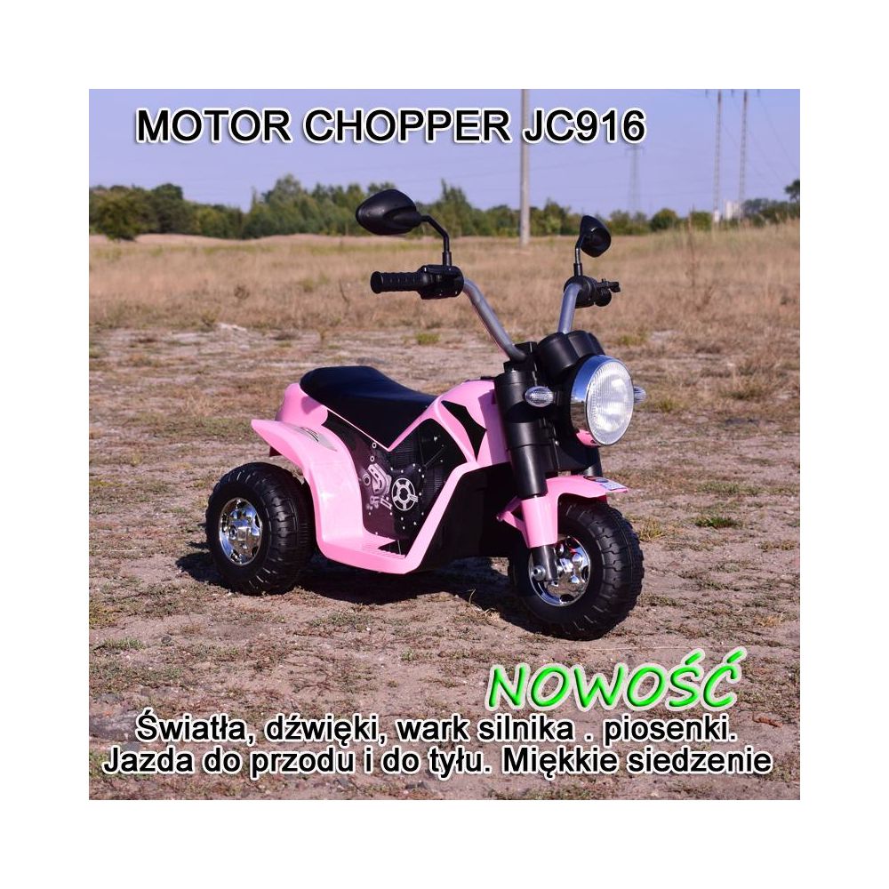 MOTOR CHOPPER – PIRMASIS VAIKO MOTOCIKLAS, MINKŠTA SĖDYNĖ/JC916
