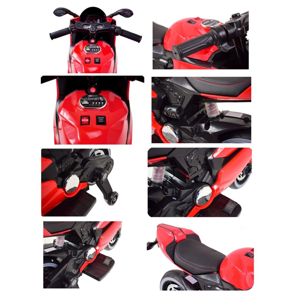 NAJNOWSZY WIELKI MOTOR ŚCIGACZ , ŚWIECĄCE KOŁA, PANEL, DŹWIĘKI, SKÓRA, GAZ W MANETCE/FT8728