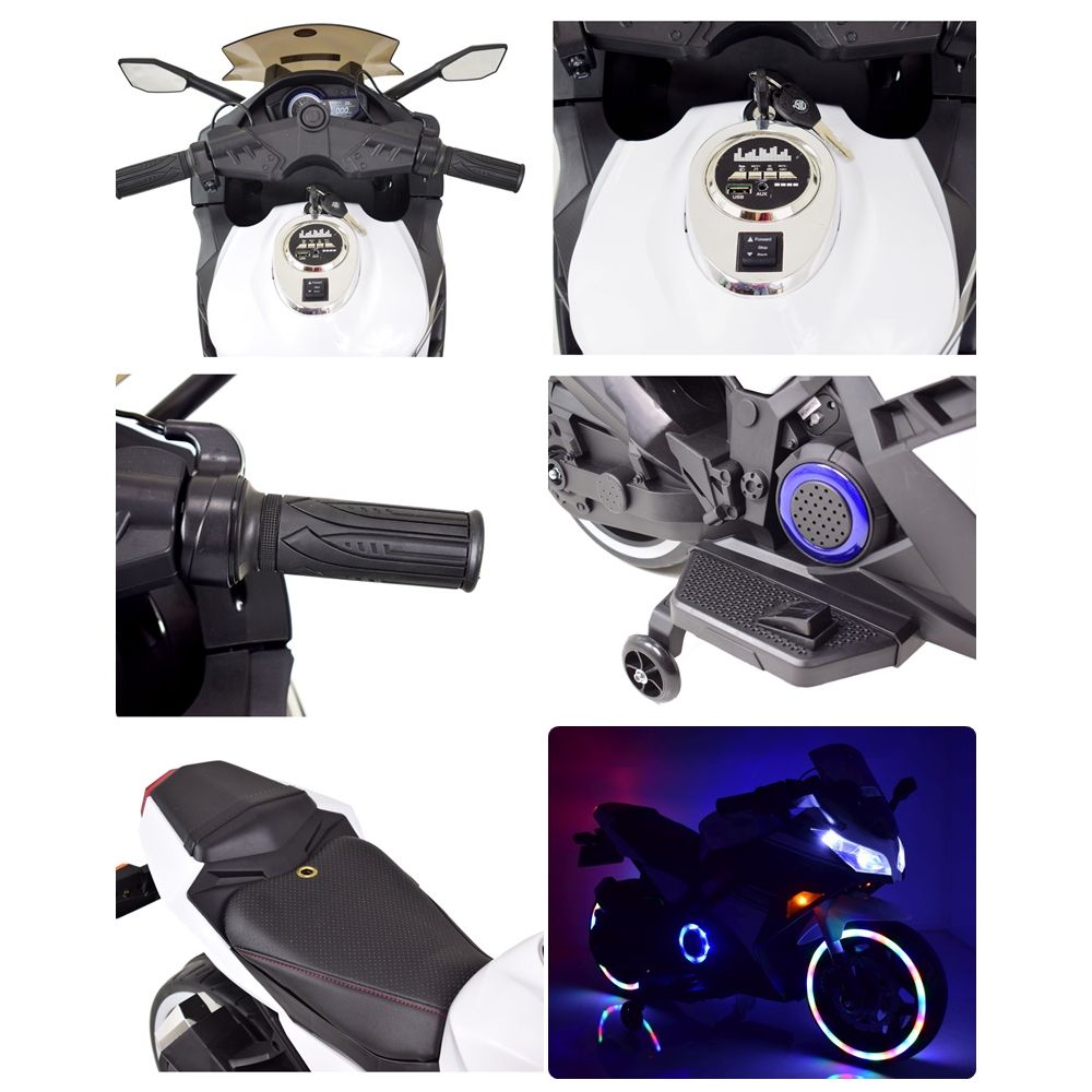 MEGA MOTOR ŚCIGACZ STRONG 2 EXCLUSIVE, ŚWIECĄCE KOŁA, GAZ W MANETCE, HAMULEC/DLS07