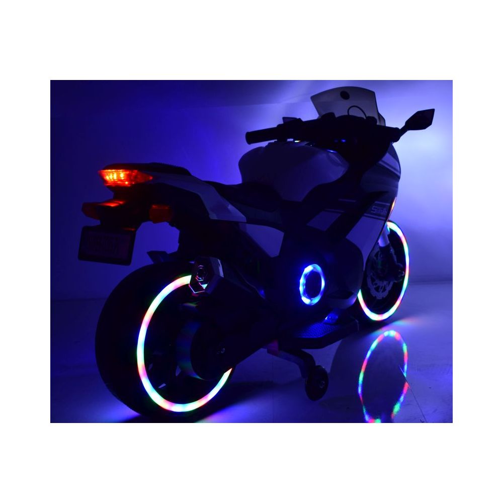 MEGA MOTOR LENKTYNIŲ MOTOCIKLAS STRONG 2 EXCLUSIVE, ŠVIESANČIOS RATAI, AKCELERATORIUS ANT RANKENĖLĖS, STABDYS/DLS07