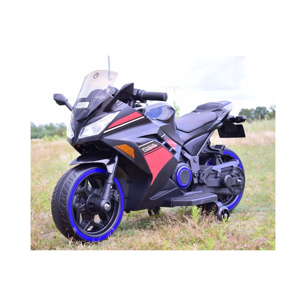 MEGA MOTOR ŚCIGACZ STRONG 2 EXCLUSIVE, ŚWIECĄCE KOŁA, GAZ W MANETCE, HAMULEC/DLS07