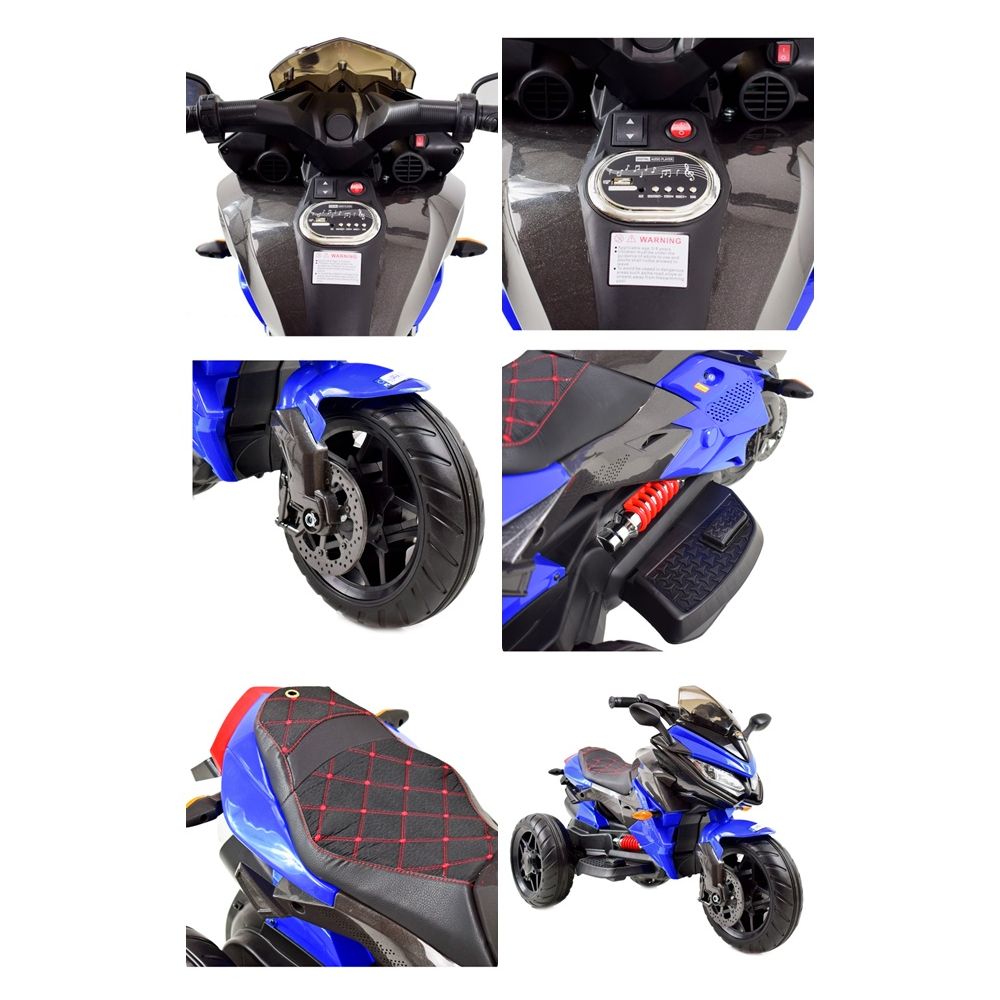 MEGA MOTOR 3 KOŁOWY - MIĘKKIE KOŁA EVA, MIĘKKIE PIKOWANE SIEDZENIE/HS-5188