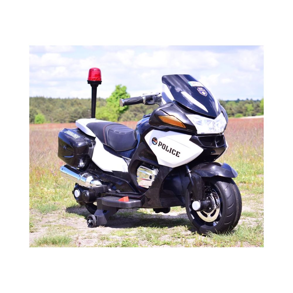 DIDŽIAUSIAS SUPER GREITAS MOTOCIKLAS – POLICIJOS LENKTYNINIS MOTOCIKLAS 118, MINKŠTI RATAI, MINKŠTA SĖDYNĖ, AKCELERATORIUS RANKE