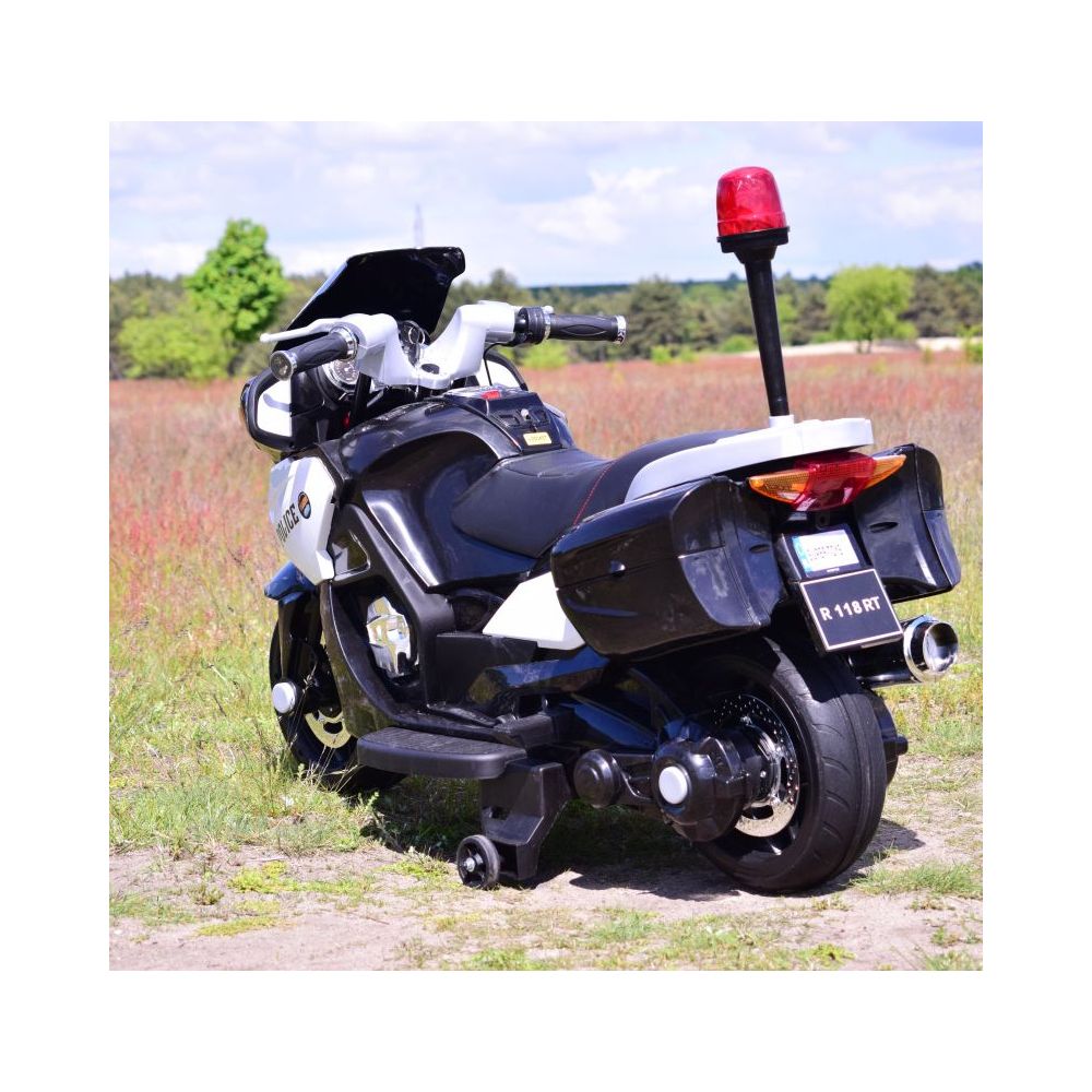 NAJWIĘKSZY SUPER SZYBKI MOTOR ŚCIGACZ POLICYJNY 118, MIĘKKIE KOŁA, MIĘKKIE SIEDZENIE, GAZ W RĄCZCE, HAMULEC /HZB118