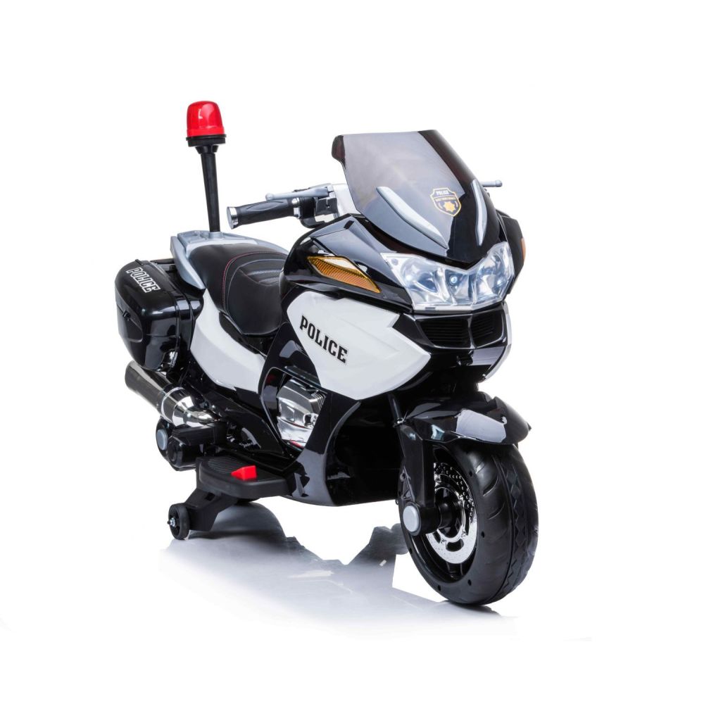 DIDŽIAUSIAS SUPER GREITAS MOTOCIKLAS – POLICIJOS LENKTYNINIS MOTOCIKLAS 118, MINKŠTI RATAI, MINKŠTA SĖDYNĖ, AKCELERATORIUS RANKE