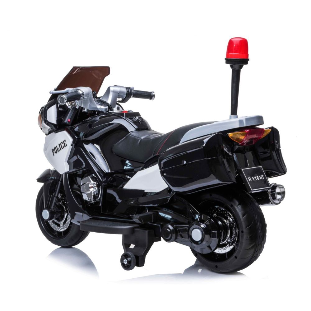 DIDŽIAUSIAS SUPER GREITAS MOTOCIKLAS – POLICIJOS LENKTYNINIS MOTOCIKLAS 118, MINKŠTI RATAI, MINKŠTA SĖDYNĖ, AKCELERATORIUS RANKE
