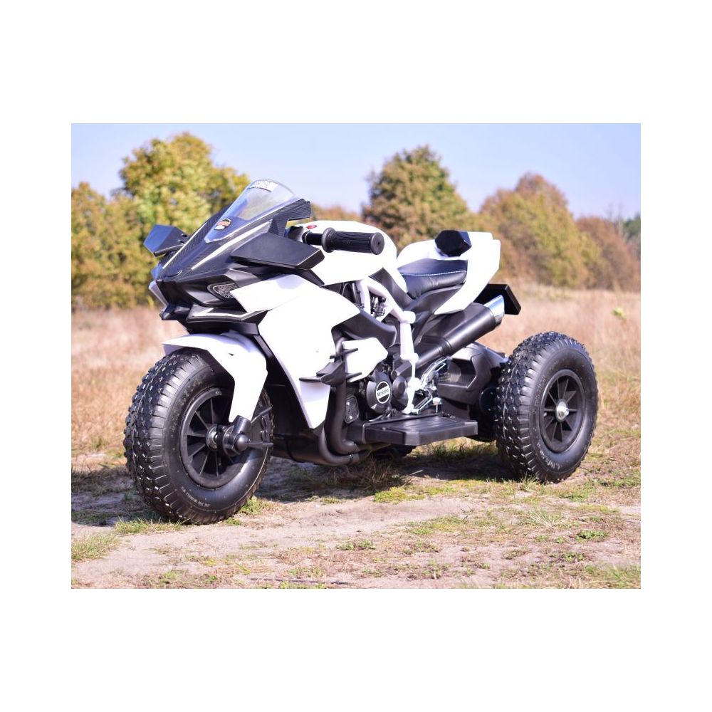 SUPER ŚCIGACZ 12 V, NOWOCZESNA BRYŁA, ŚWIECĄCE KOŁA, GAZ W MANETCE, DWA SILNIKI/MOTOR-H