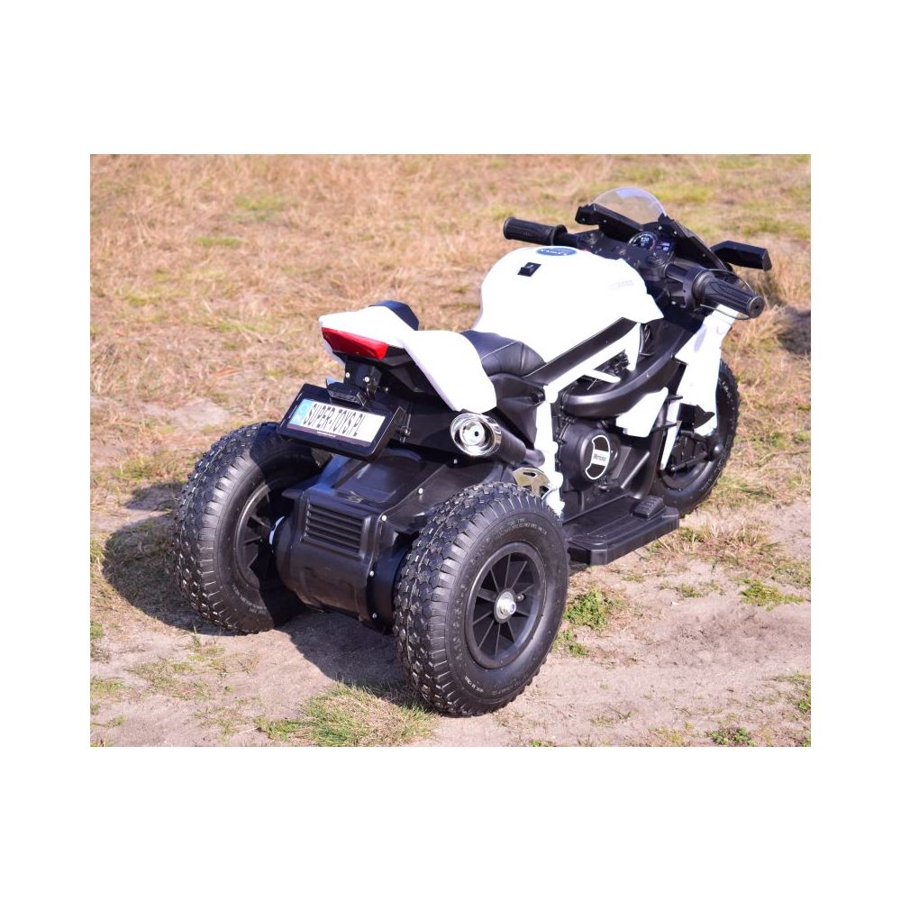 SUPER ŚCIGACZ 12 V, NOWOCZESNA BRYŁA, ŚWIECĄCE KOŁA, GAZ W MANETCE, DWA SILNIKI/MOTOR-H