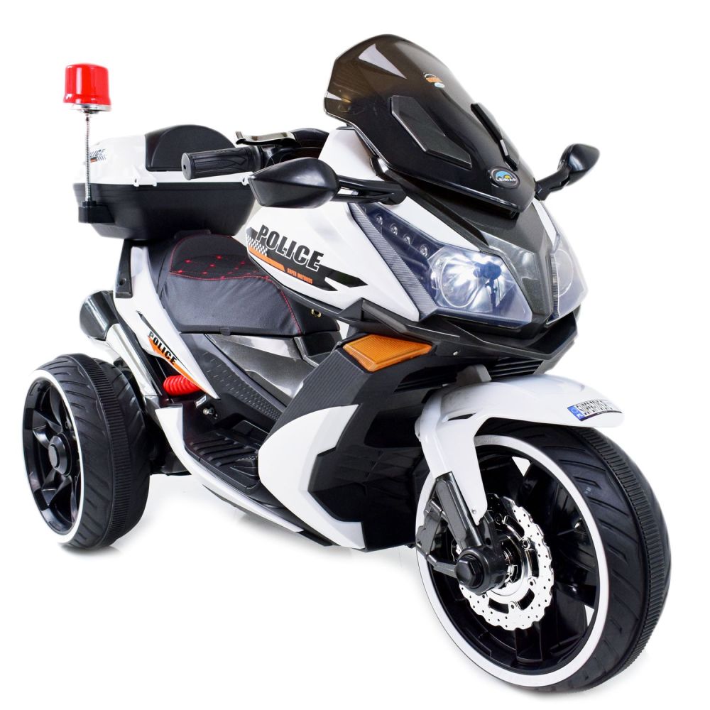 MILŽINIŠKAS POLICIJOS MOTOCIKLAS, SIRENOS GARSAS, MEGAFONAS, ŠVIESOS SIGNALAS, MINKŠTA SĖDYNĖ, AKCELERATORIUS/AK550