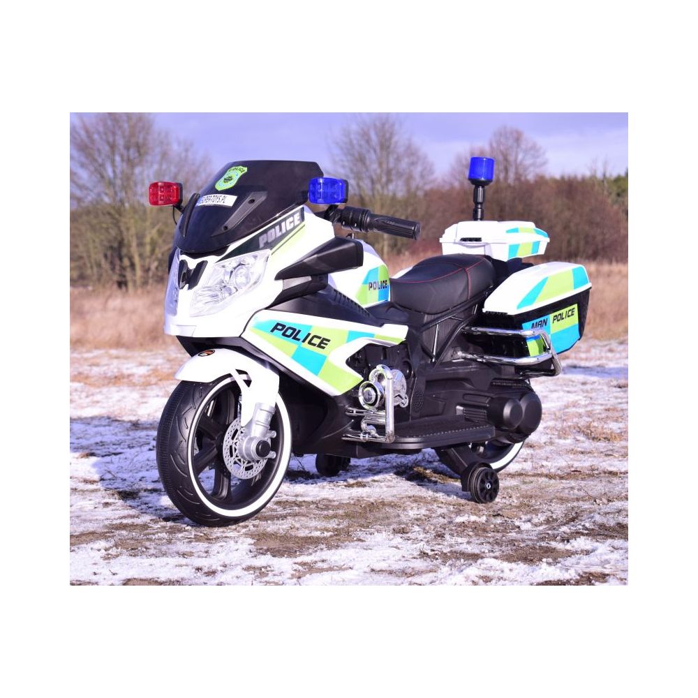 MEGA MOTOR POLICYJNY NA AKUMULATOR, KOGUT, MEGAFON, MOC/BEJ8188