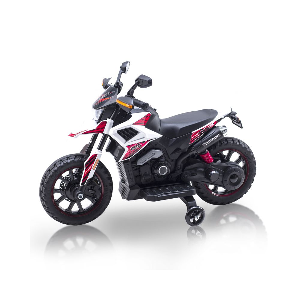 NAUJAUSIAS PIRMASIS AKUMULIATORINIS „TURBON“ KROSO MOTOCIKLAS, MINKŠTA SĖDYNĖ, AKCELERATORIUS RANKENĖJE, STABDYS/DLS09-HAND