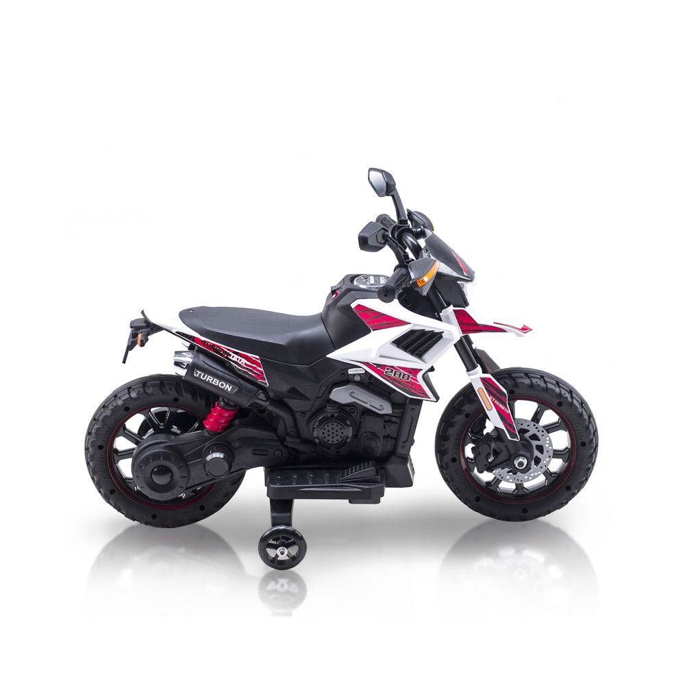 NAJNOWSZY PIERWSZY AKUMULATOROWY MOTOREK CROSSOWY TURBON, MIĘKKIE SIEDZENIE, GAZ W RĄCZCE, HAMULEC/DLS09-HAND