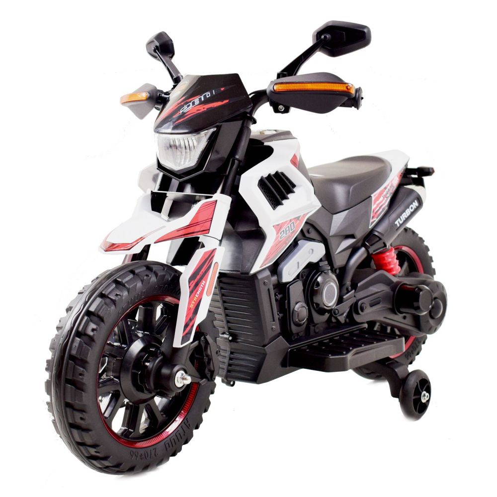 NAUJAUSIAS PIRMASIS AKUMULIATORINIS „TURBON“ KROSO MOTOCIKLAS, MINKŠTA SĖDYNĖ, AKCELERATORIUS RANKENĖJE, STABDYS/DLS09-HAND