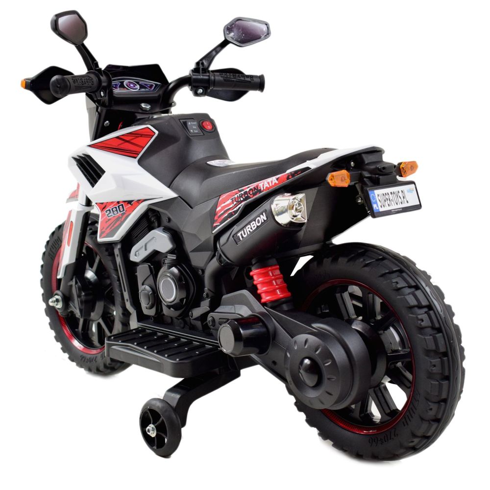 NAUJAUSIAS PIRMASIS AKUMULIATORINIS „TURBON“ KROSO MOTOCIKLAS, MINKŠTA SĖDYNĖ, AKCELERATORIUS RANKENĖJE, STABDYS/DLS09-HAND