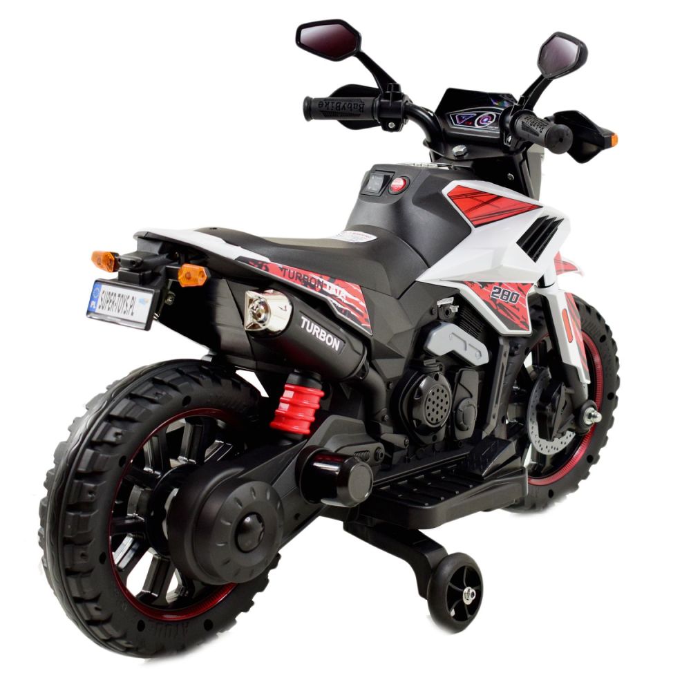 NAUJAUSIAS PIRMASIS AKUMULIATORINIS „TURBON“ KROSO MOTOCIKLAS, MINKŠTA SĖDYNĖ, AKCELERATORIUS RANKENĖJE, STABDYS/DLS09-HAND