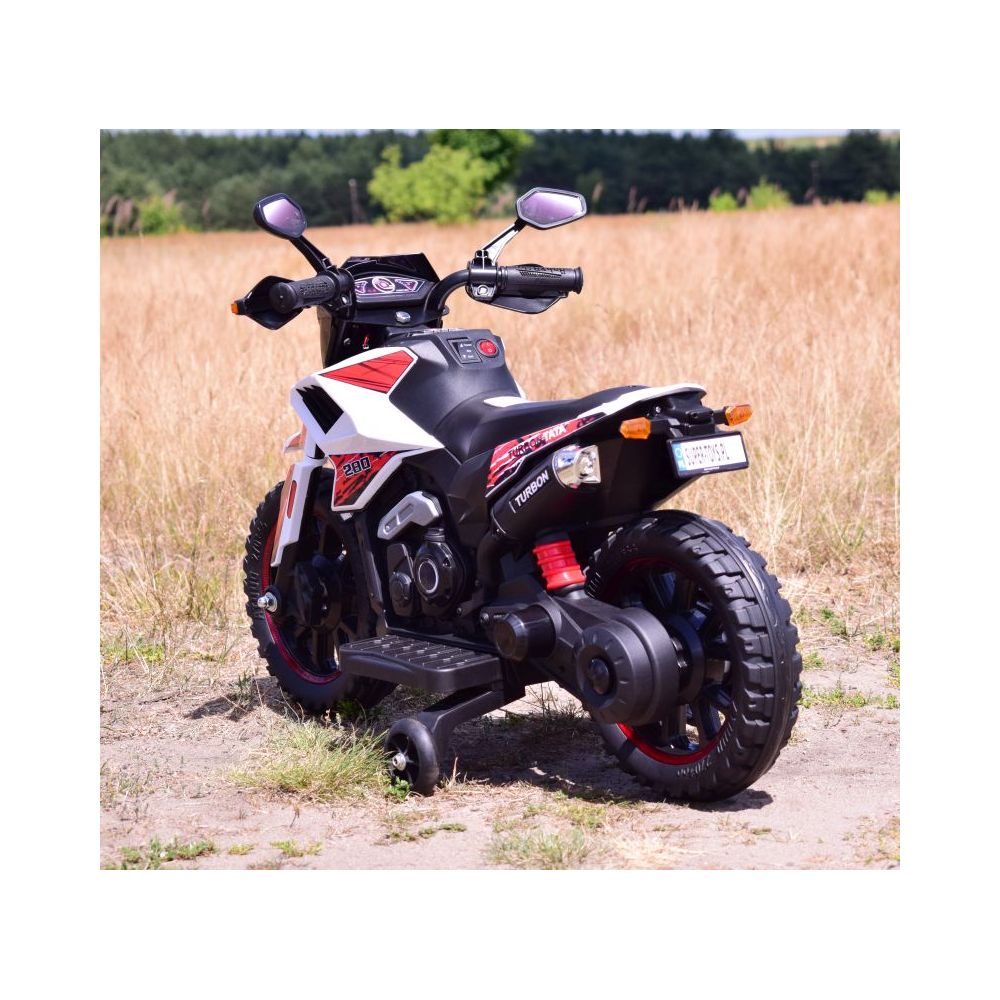 NAUJAUSIAS PIRMASIS AKUMULIATORINIS „TURBON“ KROSO MOTOCIKLAS, MINKŠTA SĖDYNĖ, AKCELERATORIUS RANKENĖJE, STABDYS/DLS09-HAND