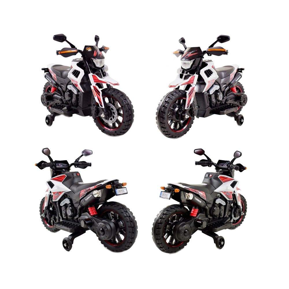 NAUJAUSIAS PIRMASIS AKUMULIATORINIS „TURBON“ KROSO MOTOCIKLAS, MINKŠTA SĖDYNĖ, AKCELERATORIUS RANKENĖJE, STABDYS/DLS09-HAND