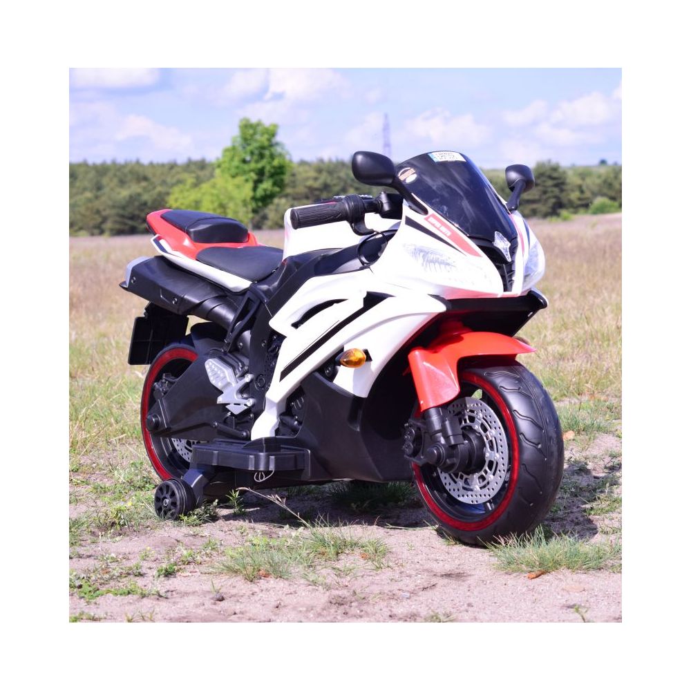 WIELKI MOTOR NA AKUMULATOR - GAZ W MANETCE, HAMULEC, ŚWIECĄCE KOŁA - SUPER JAKOSĆ/SD-R6