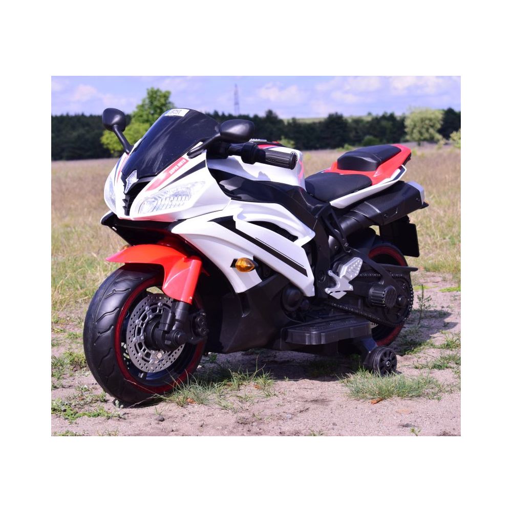 WIELKI MOTOR NA AKUMULATOR - GAZ W MANETCE, HAMULEC, ŚWIECĄCE KOŁA - SUPER JAKOSĆ/SD-R6