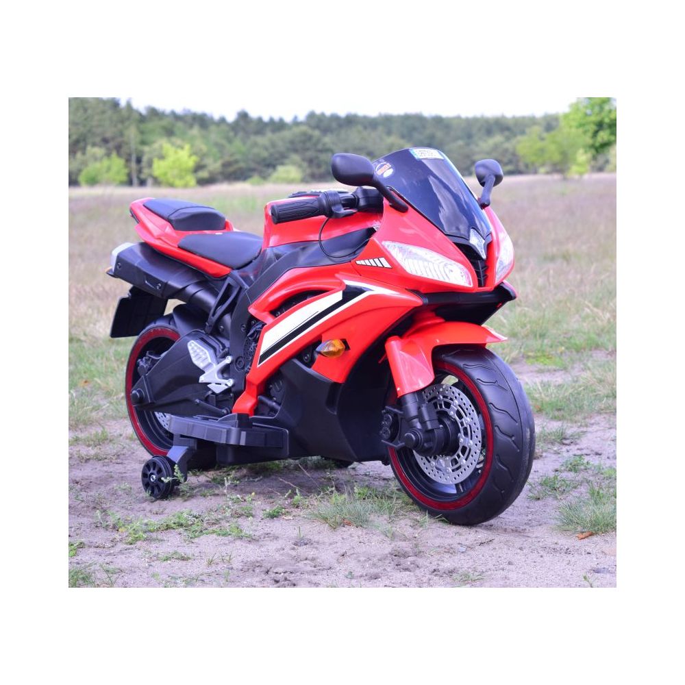 WIELKI MOTOR NA AKUMULATOR - GAZ W MANETCE, HAMULEC, ŚWIECĄCE KOŁA - SUPER JAKOSĆ/SD-R6