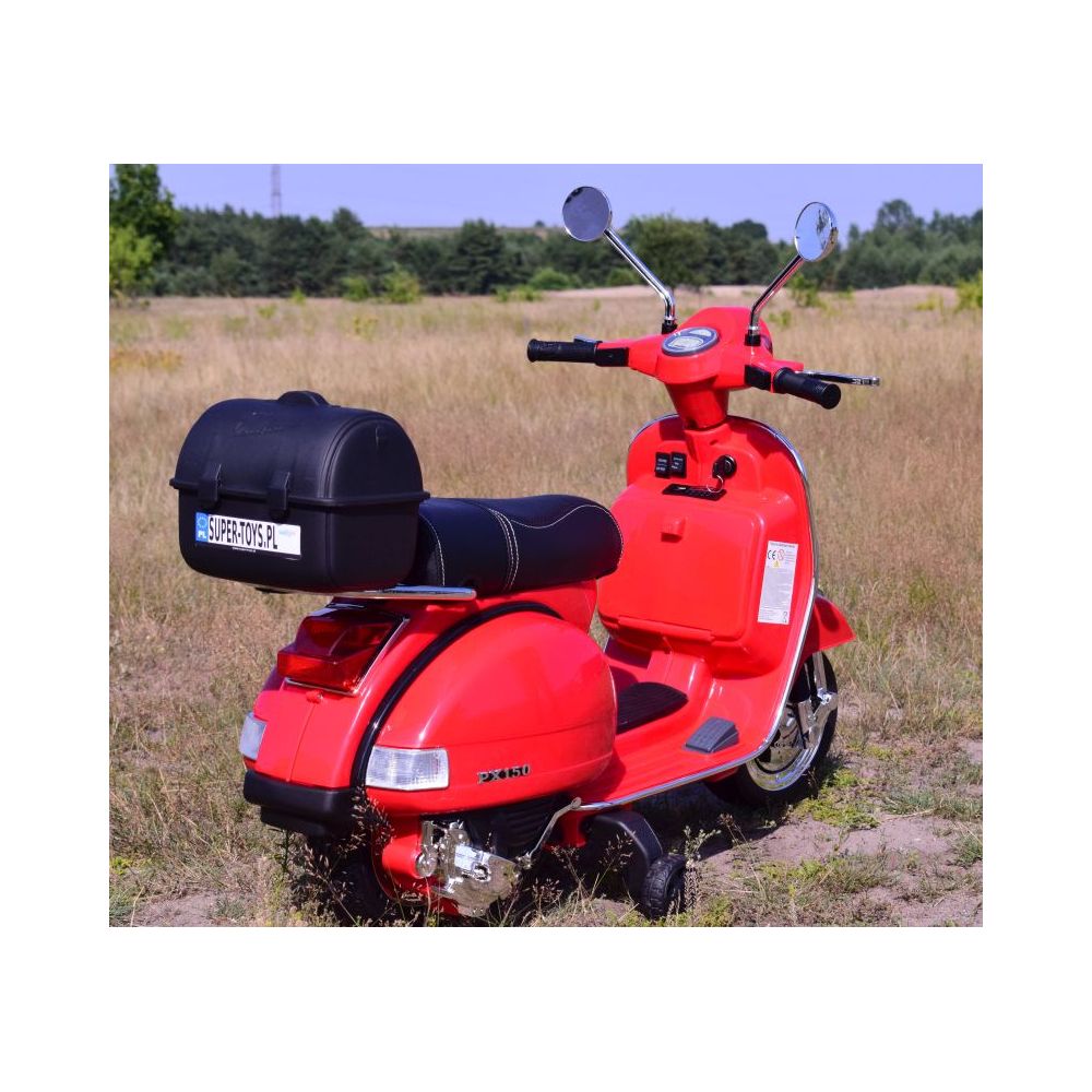 ORIGINALUS „VESPA PX150“, MINKŠTI RATAI, MINKŠTA SĖDYNĖ, BAGAŽINĖ/PX150