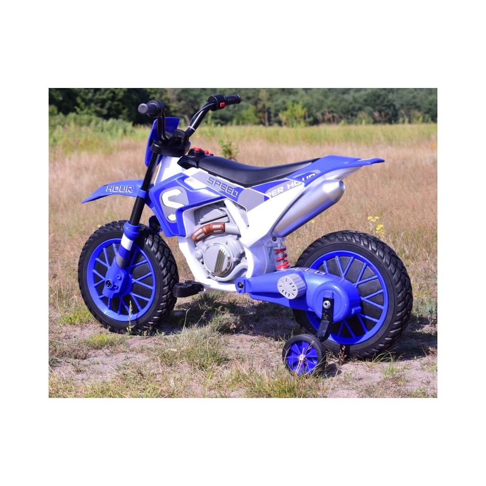 MEGA MOTOR ENDURO – MINKŠTI RATAI, AMORTIZATORIUS, 12 V, KOVERIS, AUKŠTOS KOKYBĖS / XMX616