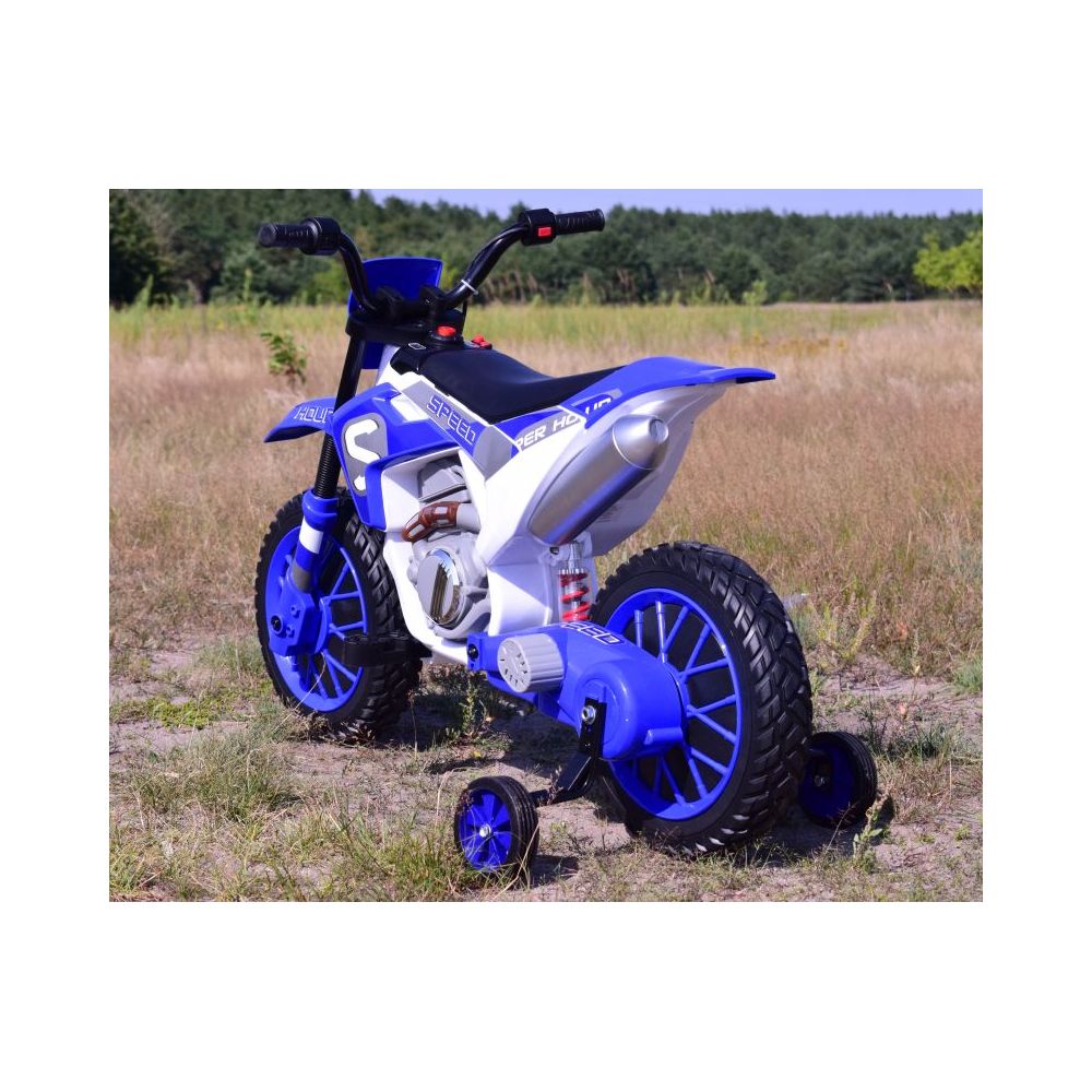 MEGA MOTOR ENDURO – MINKŠTI RATAI, AMORTIZATORIUS, 12 V, KOVERIS, AUKŠTOS KOKYBĖS / XMX616