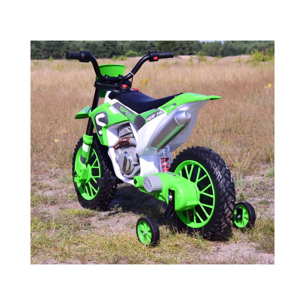 MEGA MOTOR ENDURO - MIĘKKIE KOŁA, AMORTYZATOR, 12V, WALIZKA SUPER JAKOŚĆ/XMX616