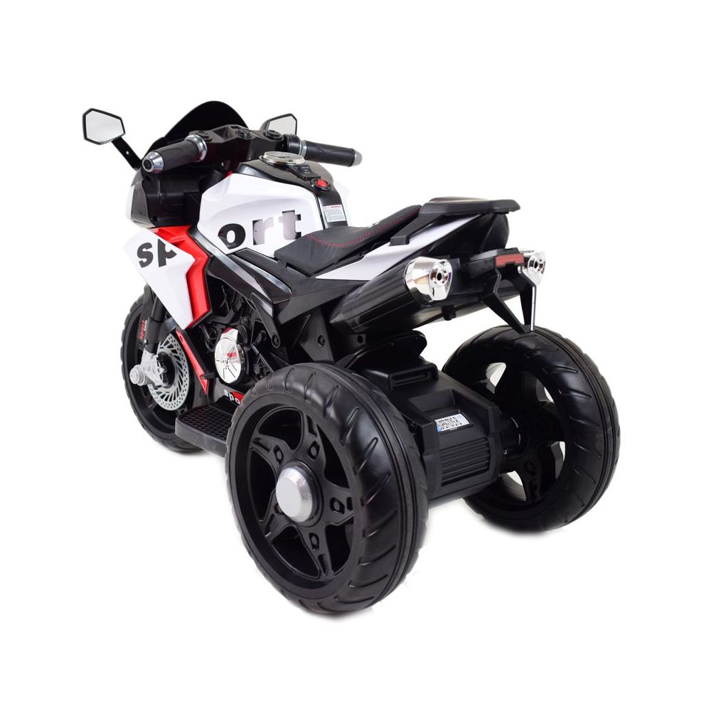 MEGA MOTOR 3 KOŁOWY SPORT, DWA SILNIKI , MIĘKKIE KOŁA, MIĘKKIE SIEDZENIE, GAZ W MANETCE/FB6886