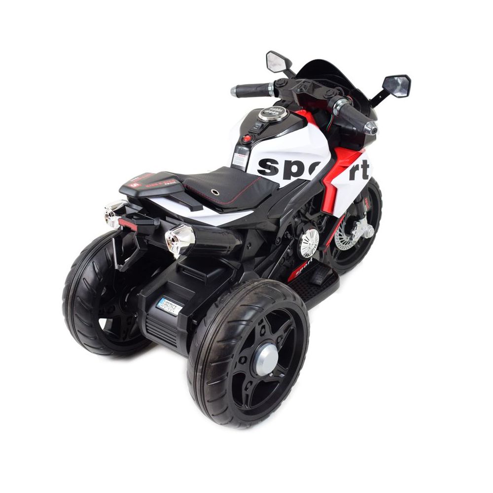 MEGA MOTOR 3 KOŁOWY SPORT, DWA SILNIKI , MIĘKKIE KOŁA, MIĘKKIE SIEDZENIE, GAZ W MANETCE/FB6886