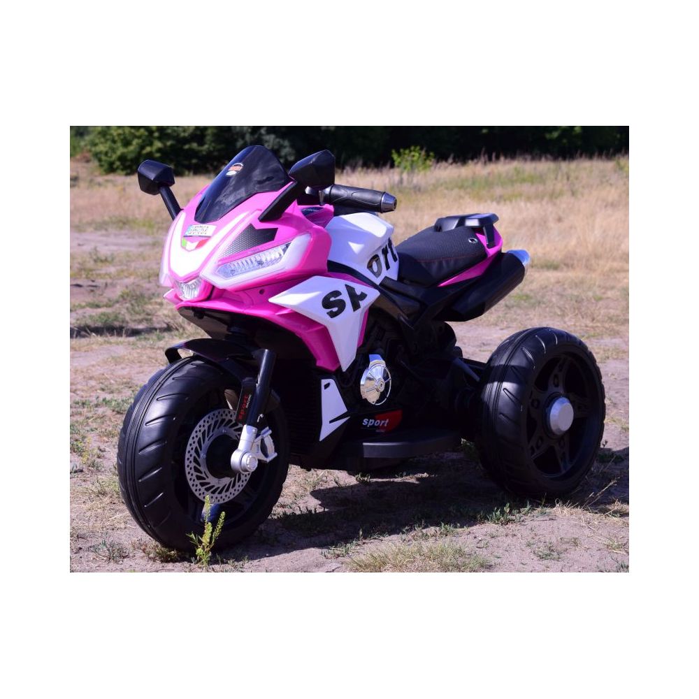 MEGA MOTOR 3 KOŁOWY SPORT, DWA SILNIKI , MIĘKKIE KOŁA, MIĘKKIE SIEDZENIE, GAZ W MANETCE/FB6886