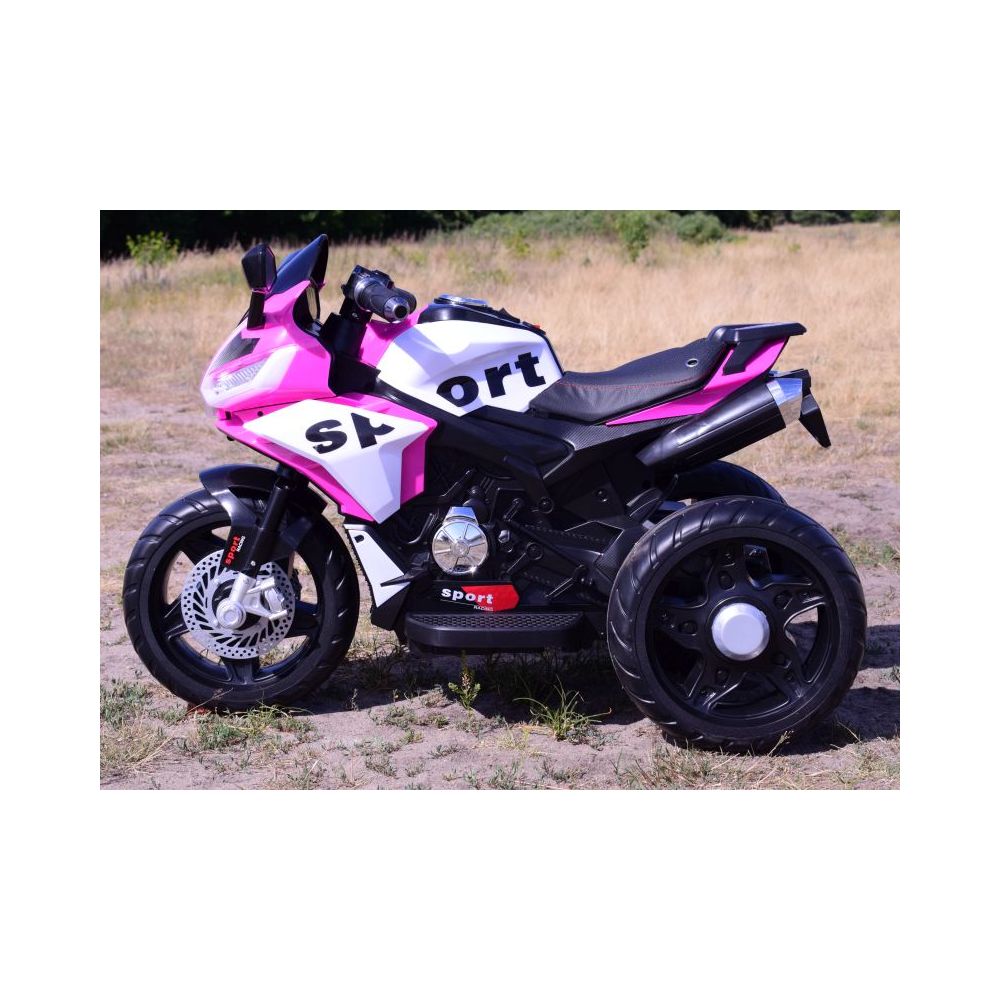„MEGA MOTOR“ 3 RATŲ SPORTINIS, DU VARIKLIAI, MINKŠTI RATAI, MINKŠTA SĖDYNĖ, AKCELERATORIUS RANKENĖJE/FB6886