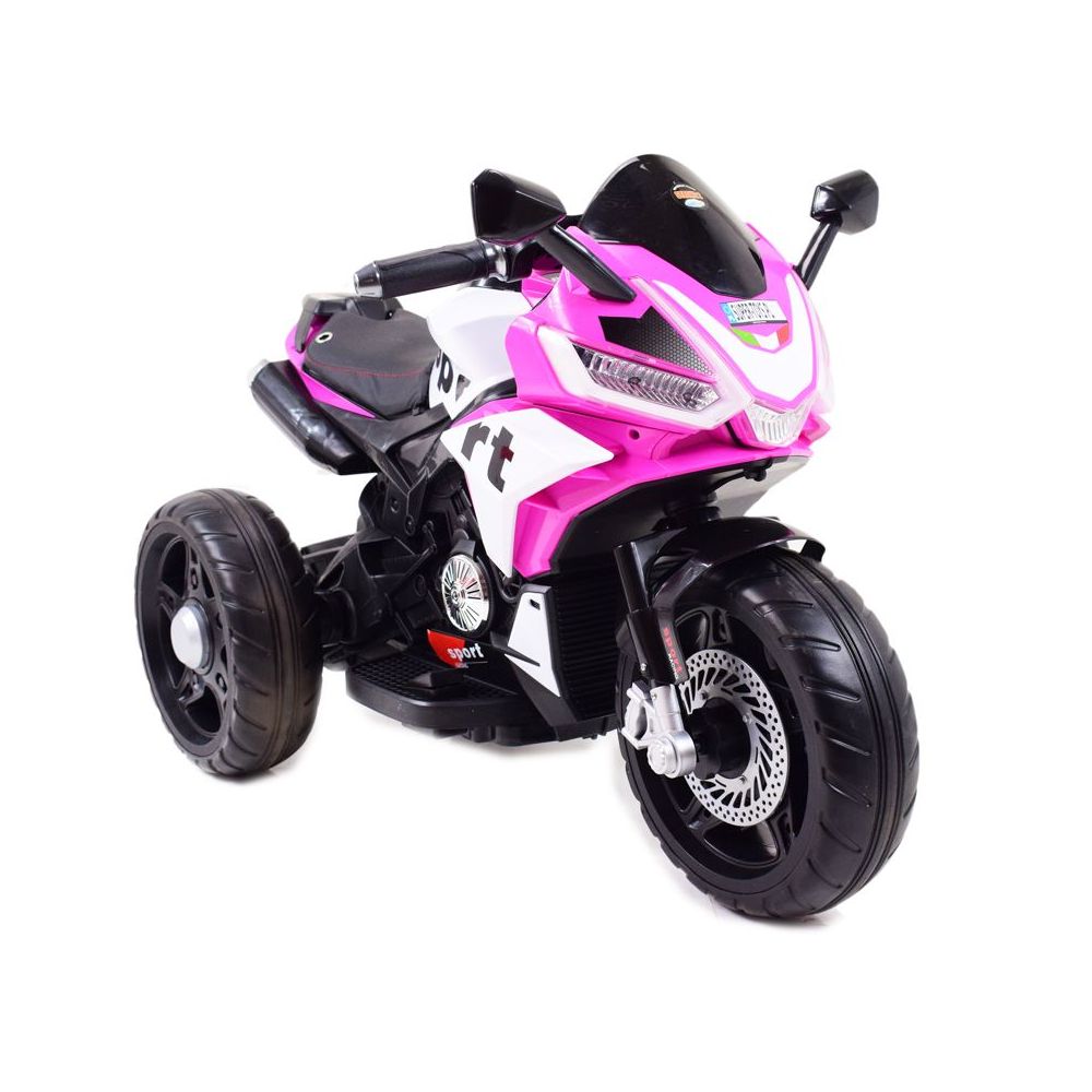 „MEGA MOTOR“ 3 RATŲ SPORTINIS, DU VARIKLIAI, MINKŠTI RATAI, MINKŠTA SĖDYNĖ, AKCELERATORIUS RANKENĖJE/FB6886