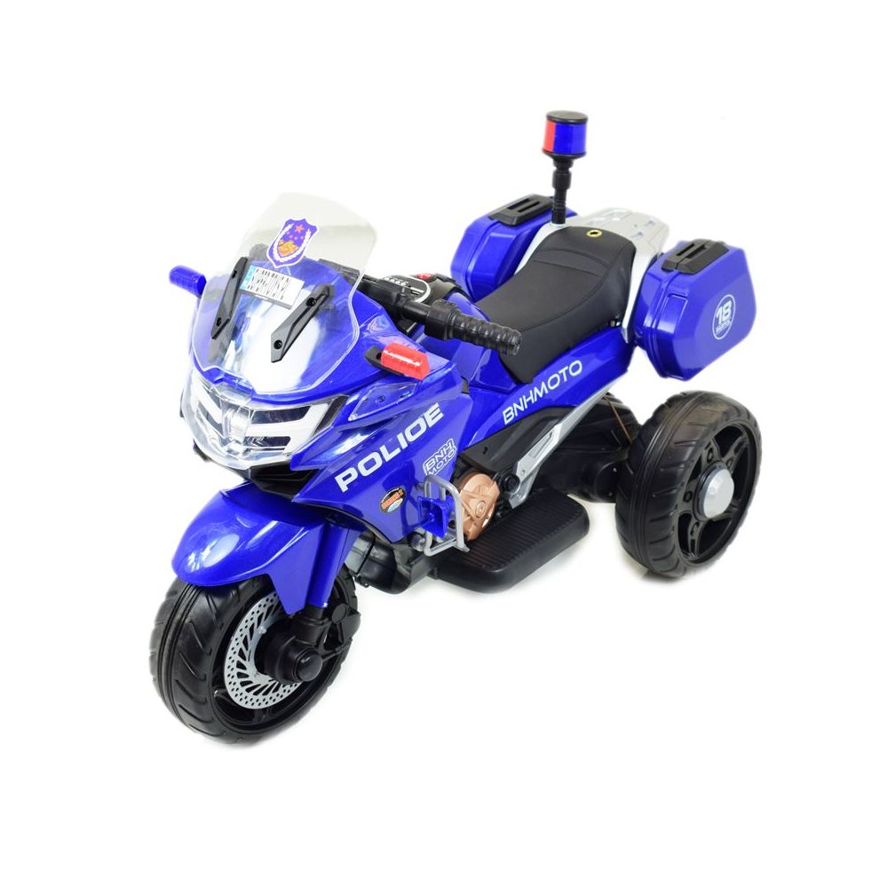 SZYBKI MOTOR POLICYJNY Z KOGUTEM, MIĘKKIE KOŁA, DŹWIĘKI, DWA SILNIKI, PILOT/NT5188