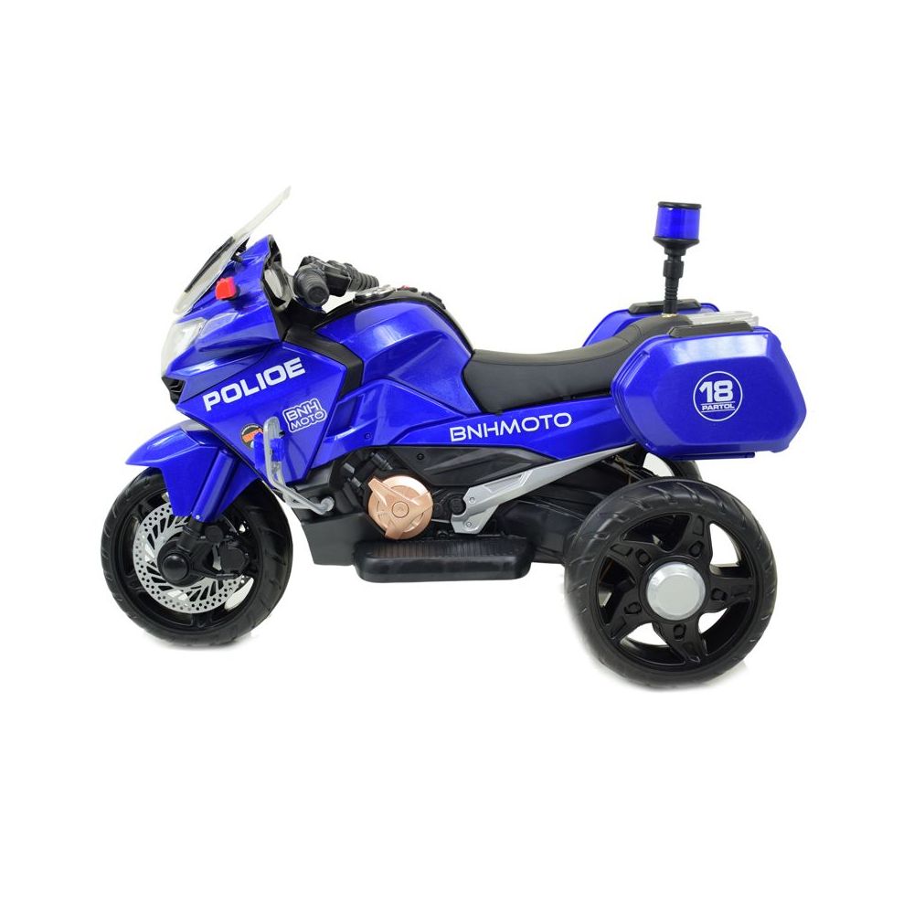 SZYBKI MOTOR POLICYJNY Z KOGUTEM, MIĘKKIE KOŁA, DŹWIĘKI, DWA SILNIKI, PILOT/NT5188