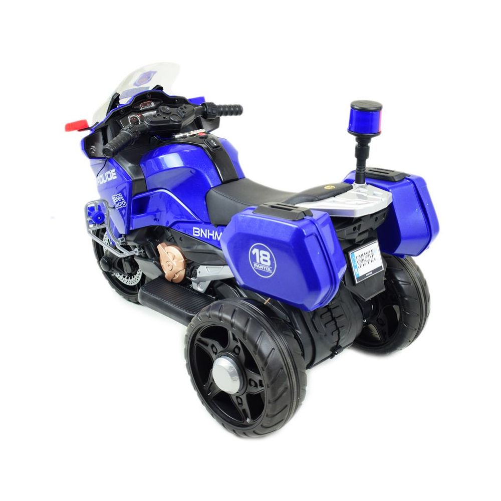 SZYBKI MOTOR POLICYJNY Z KOGUTEM, MIĘKKIE KOŁA, DŹWIĘKI, DWA SILNIKI, PILOT/NT5188