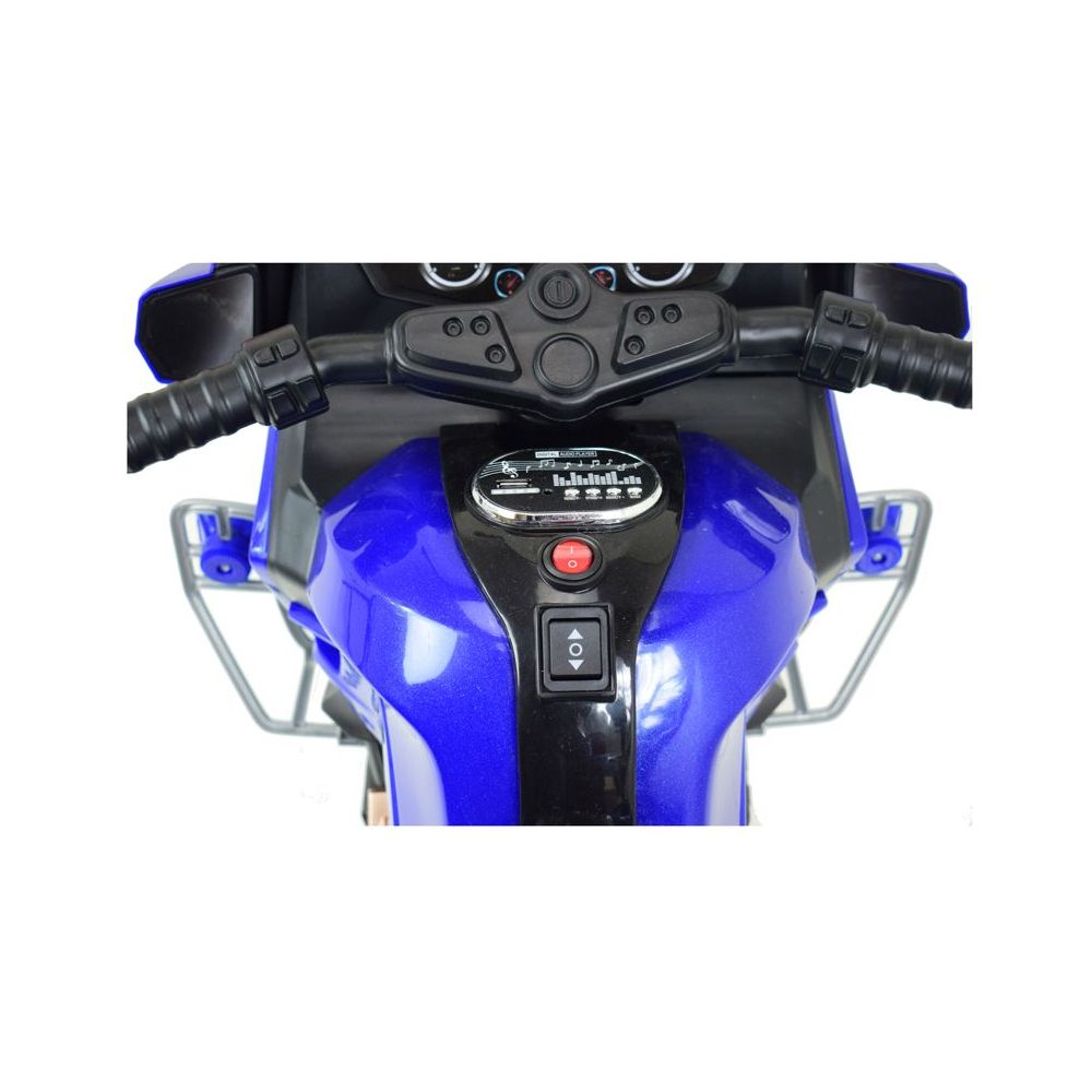 SZYBKI MOTOR POLICYJNY Z KOGUTEM, MIĘKKIE KOŁA, DŹWIĘKI, DWA SILNIKI, PILOT/NT5188