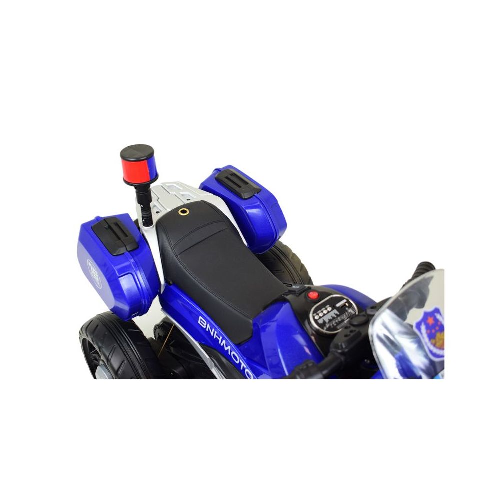SZYBKI MOTOR POLICYJNY Z KOGUTEM, MIĘKKIE KOŁA, DŹWIĘKI, DWA SILNIKI, PILOT/NT5188
