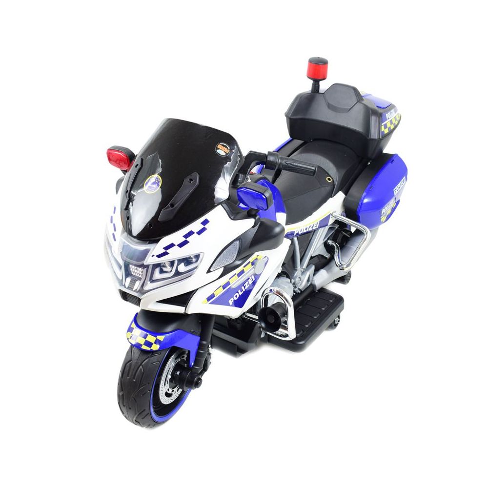 MILŽINIŠKAS SUPER MOTOCIKLAS POLICIJOS LENKTYNINIS MOTOCIKLAS, MINKŠTI RATAI, MINKŠTA SĖDYNĖ, AKCELERATORIUS RANKENĖJE, STABD