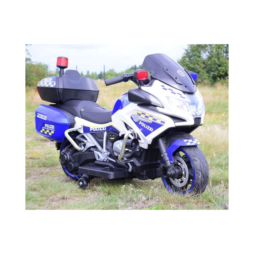 OLBRZYMI SUPER MOTOR ŚCIGACZ POLICYJNY,MIĘKKIE KOŁA, MIĘKKIE SIEDZENIE, GAZ W RĄCZCE, HAMULEC /MH888