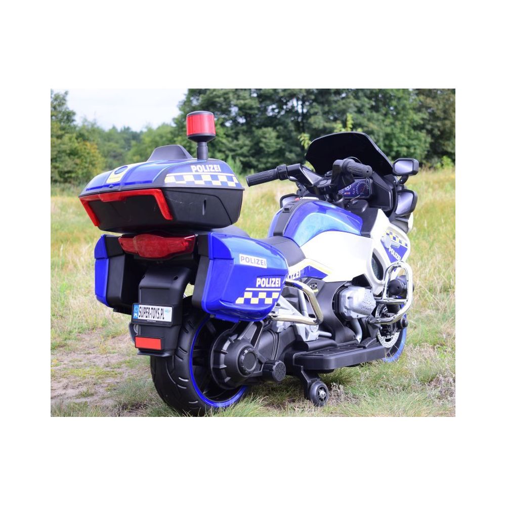 OLBRZYMI SUPER MOTOR ŚCIGACZ POLICYJNY,MIĘKKIE KOŁA, MIĘKKIE SIEDZENIE, GAZ W RĄCZCE, HAMULEC /MH888