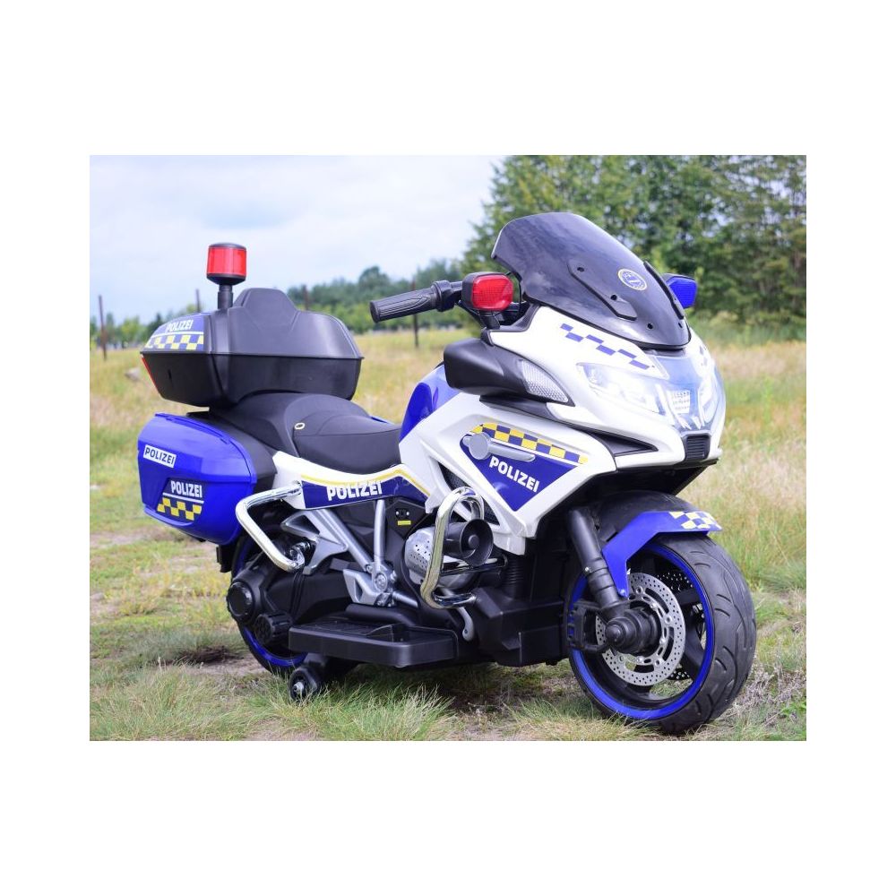OLBRZYMI SUPER MOTOR ŚCIGACZ POLICYJNY,MIĘKKIE KOŁA, MIĘKKIE SIEDZENIE, GAZ W RĄCZCE, HAMULEC /MH888