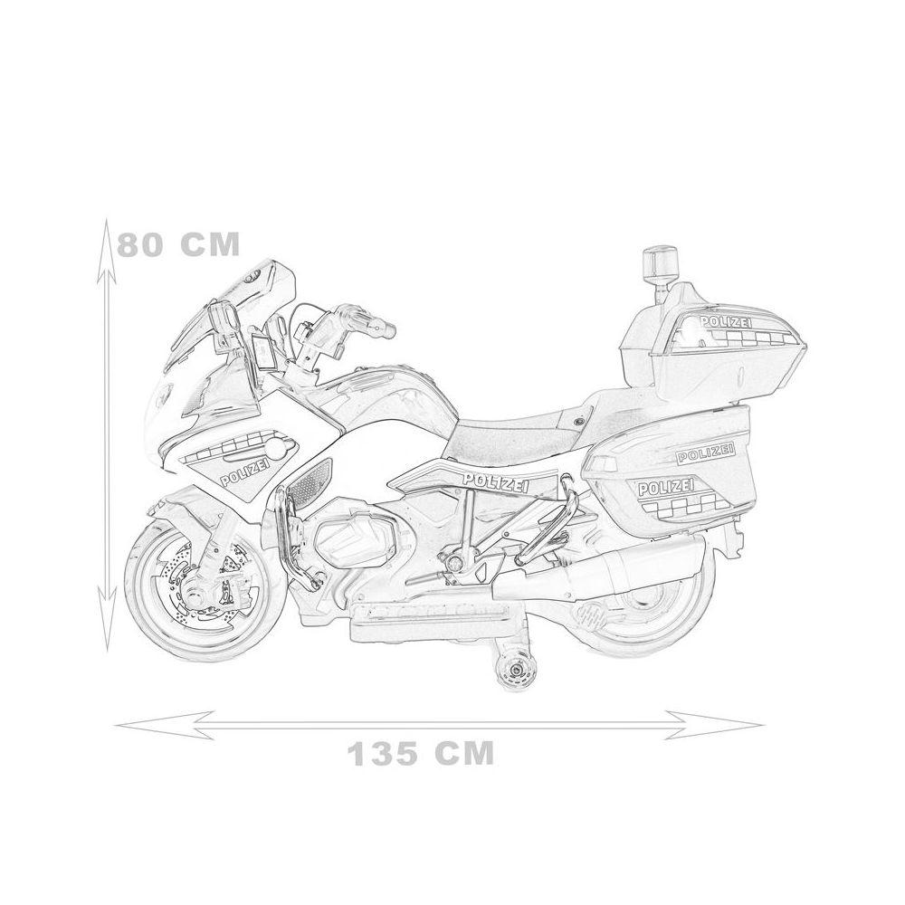 OLBRZYMI SUPER MOTOR ŚCIGACZ POLICYJNY,MIĘKKIE KOŁA, MIĘKKIE SIEDZENIE, GAZ W RĄCZCE, HAMULEC /MH888