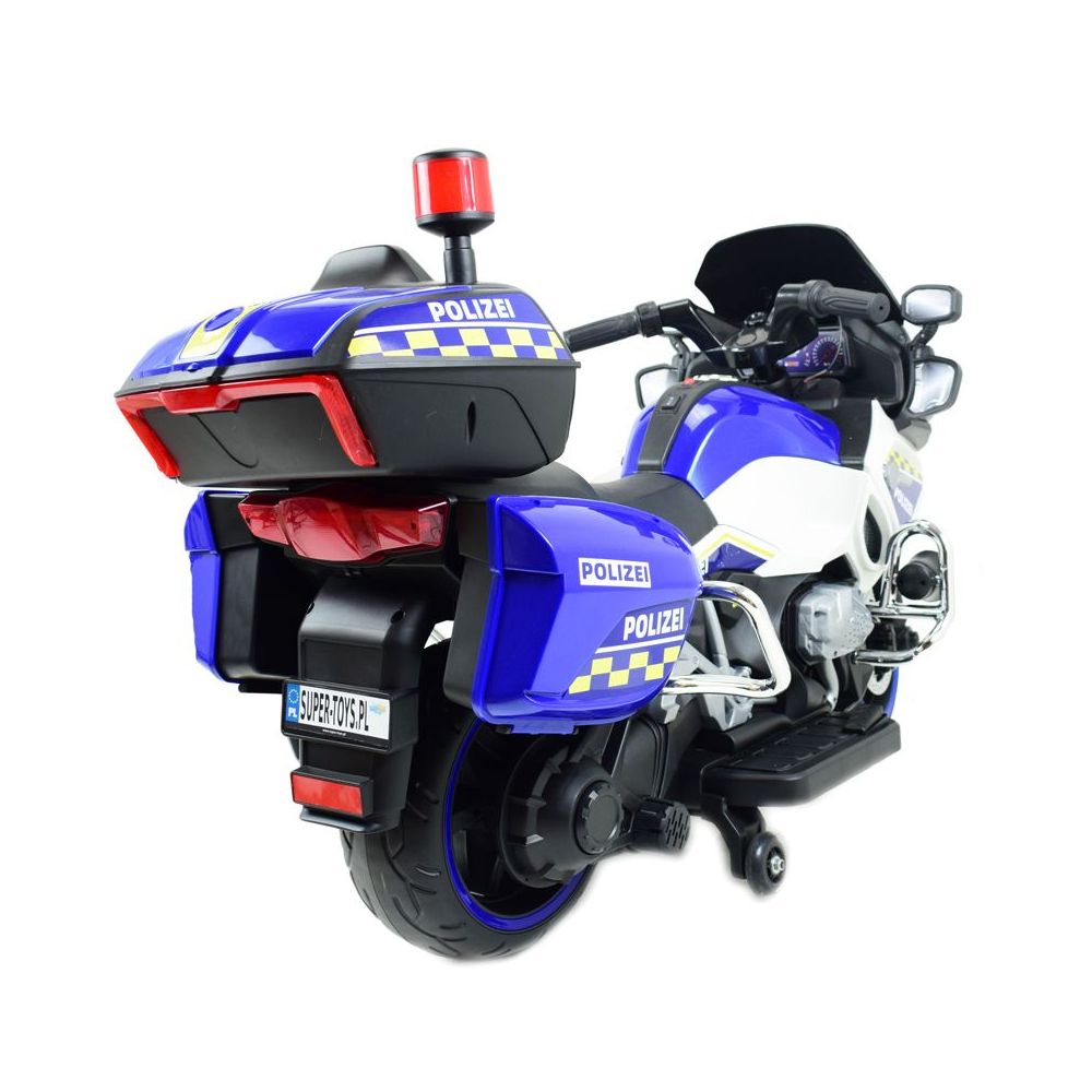 OLBRZYMI SUPER MOTOR ŚCIGACZ POLICYJNY,MIĘKKIE KOŁA, MIĘKKIE SIEDZENIE, GAZ W RĄCZCE, HAMULEC /MH888