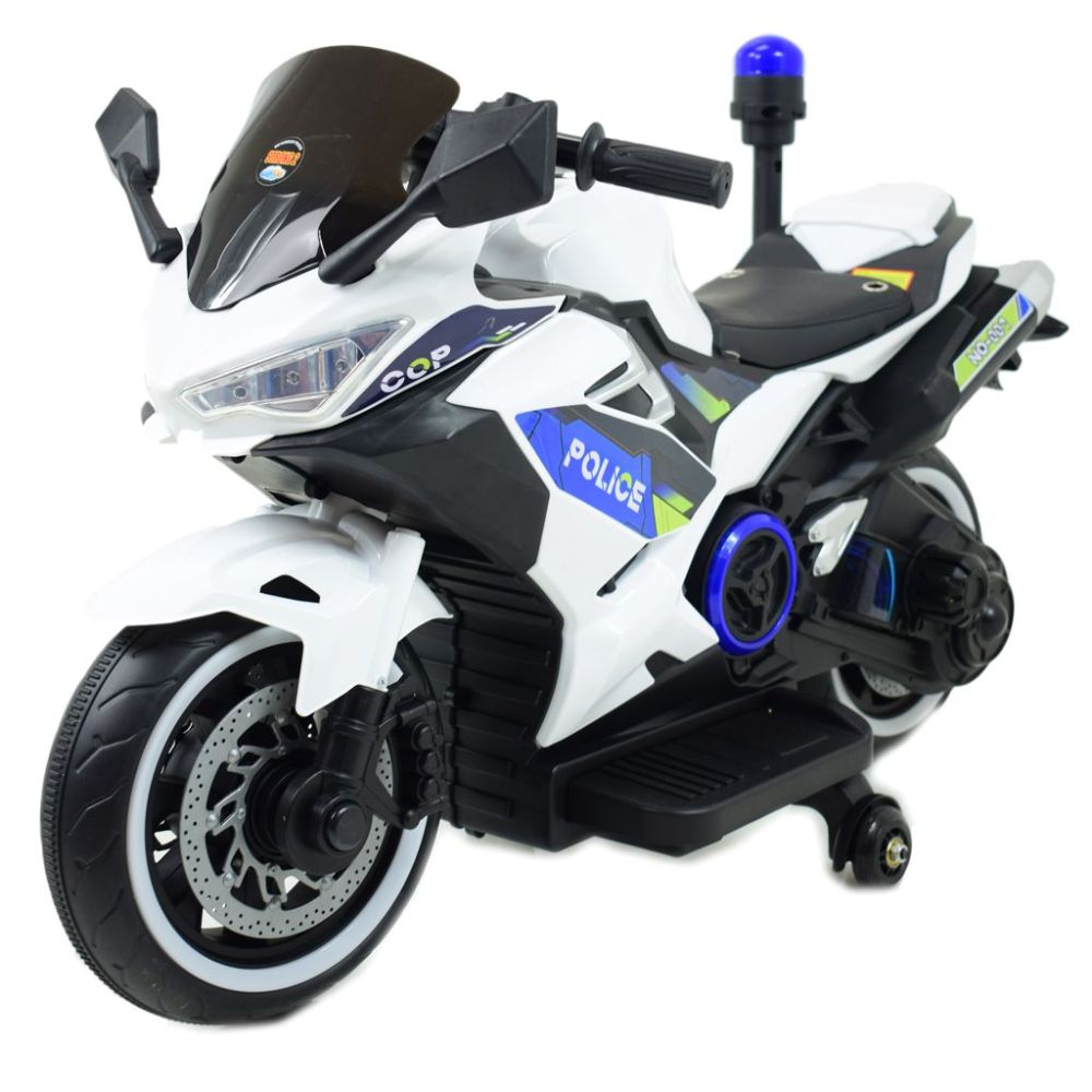 Policijos motociklas su šviečiančiu švyturėliu ir sirena/A706-2