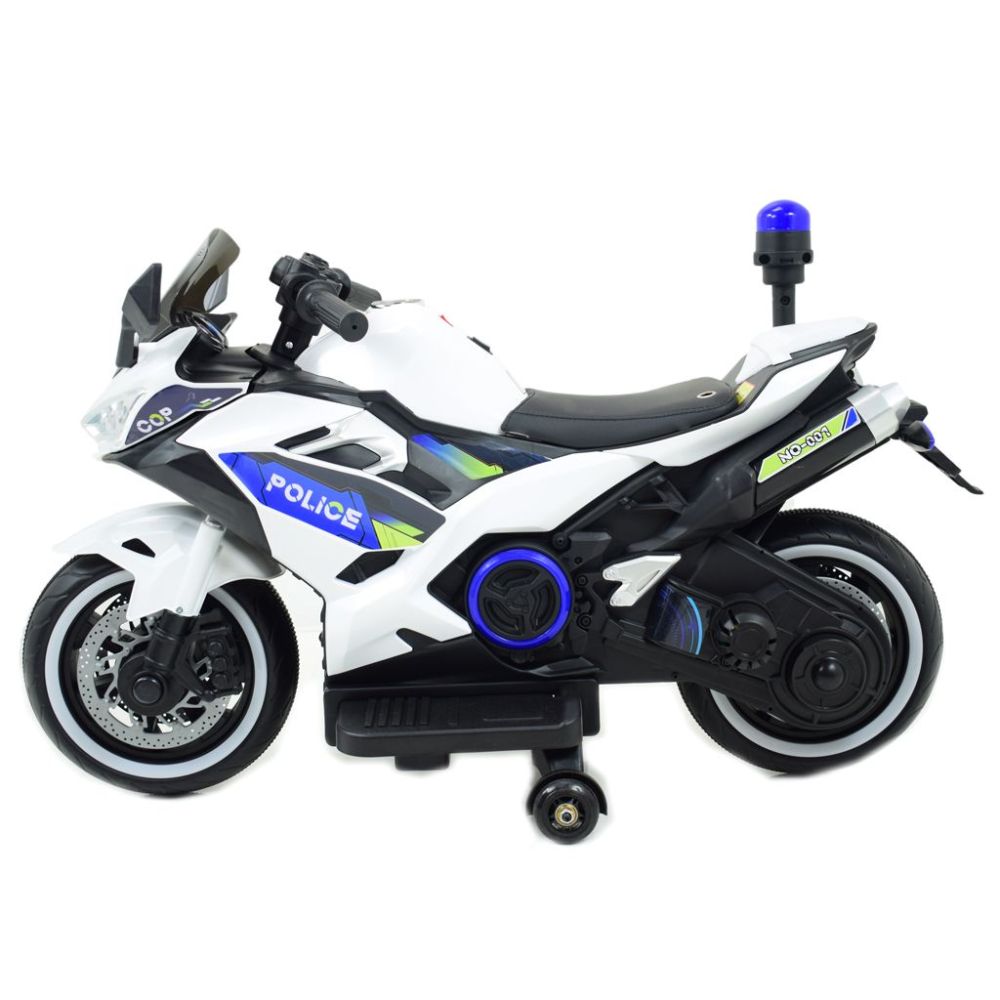 Policijos motociklas su šviečiančiu švyturėliu ir sirena/A706-2