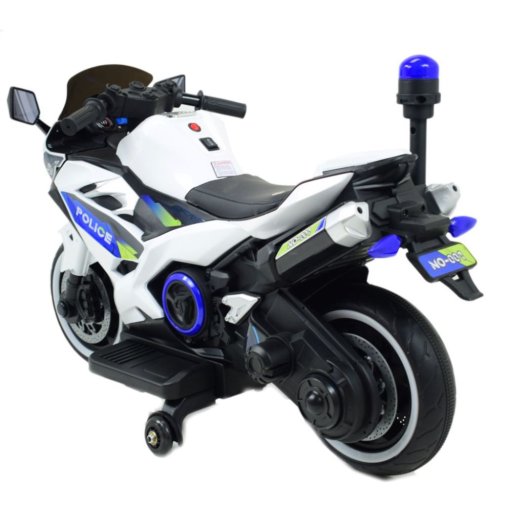Policijos motociklas su šviečiančiu švyturėliu ir sirena/A706-2