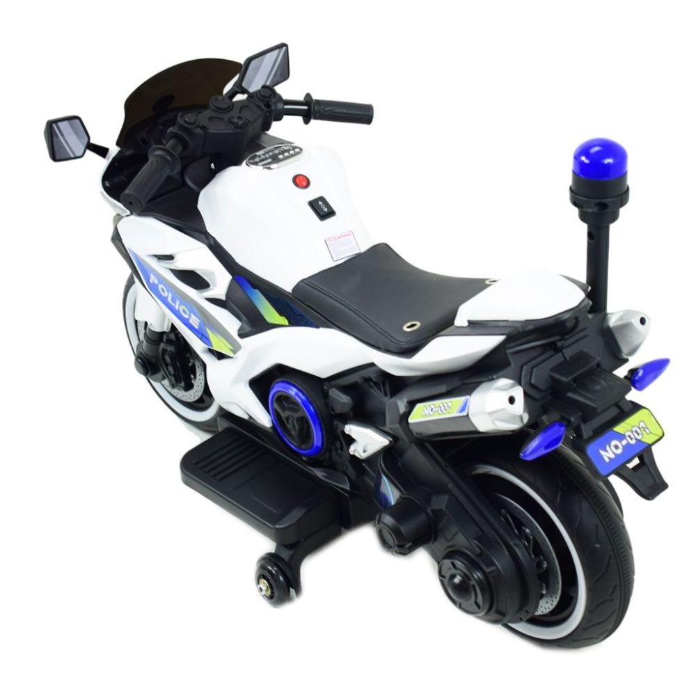 Policijos motociklas su šviečiančiu švyturėliu ir sirena/A706-2